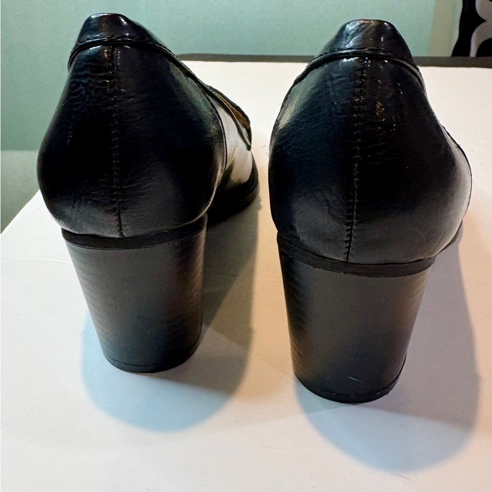 Life Stride BLK Patent Penny Loafers Comfort Work Career Teacher Shoes Like New - Picture 6 of 10